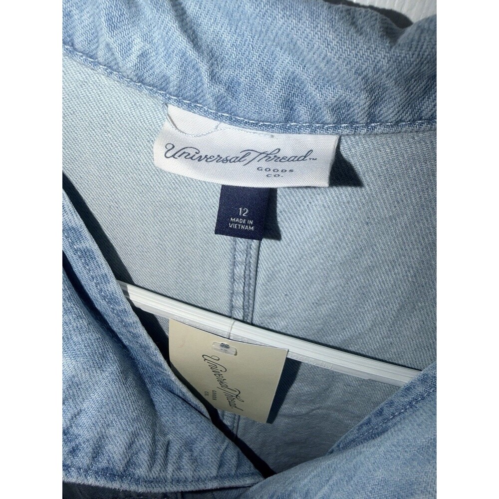 Universal Thread Jumpsuit Womens Sz 12 Utility Baggy Denim Boiler Suit New - Picture 5 of 9